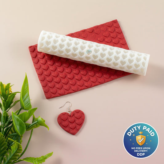 Heart Texture Roller for Polymer Clay: 3D Printed Pottery Tool