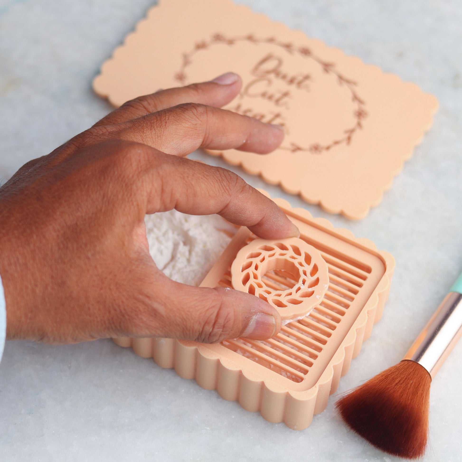 Cornstarch Box for Polymer Clay | Dust. Cut. Create. Clay Cutter Tool Accessory