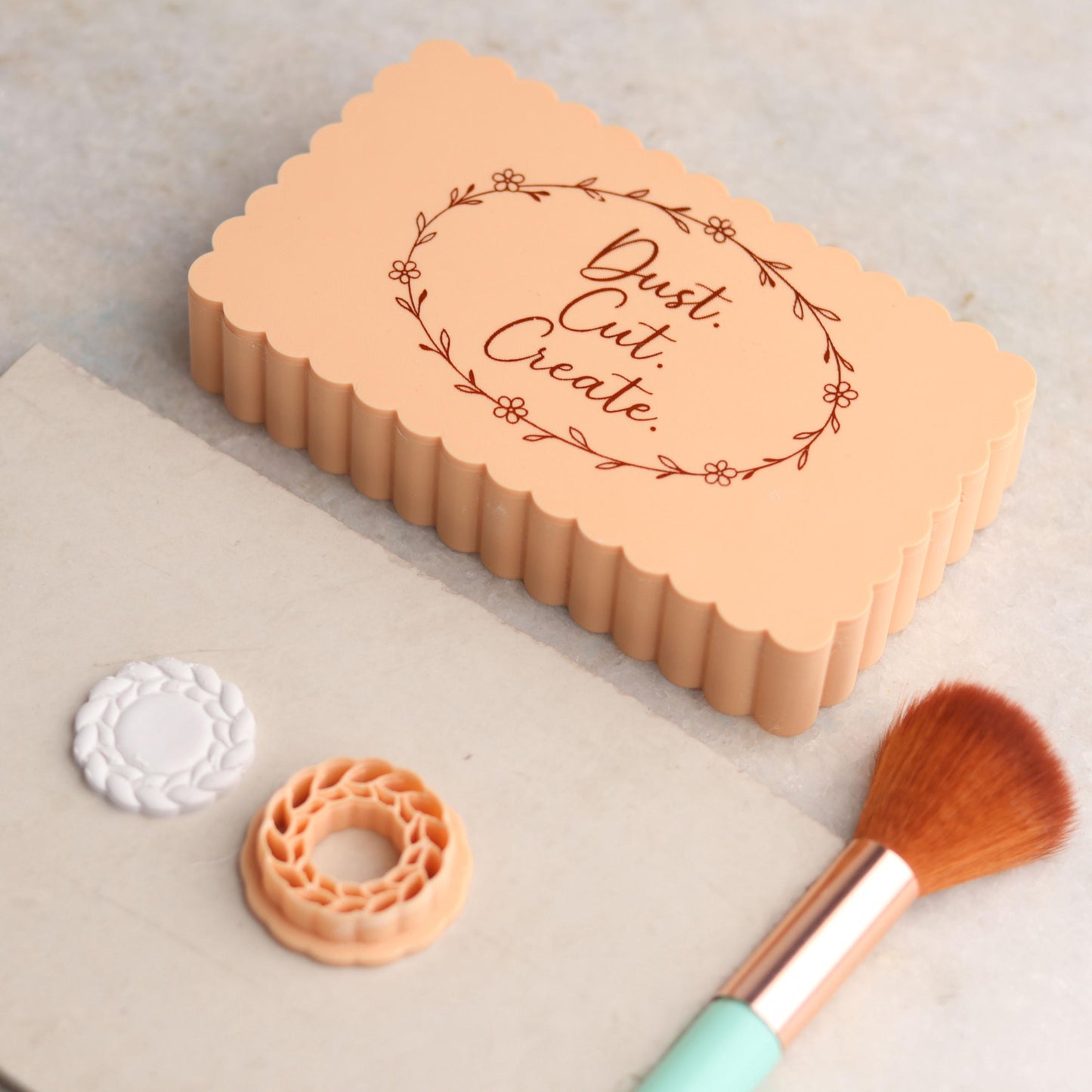Cornstarch Box for Polymer Clay | Dust. Cut. Create. Clay Cutter Tool Accessory