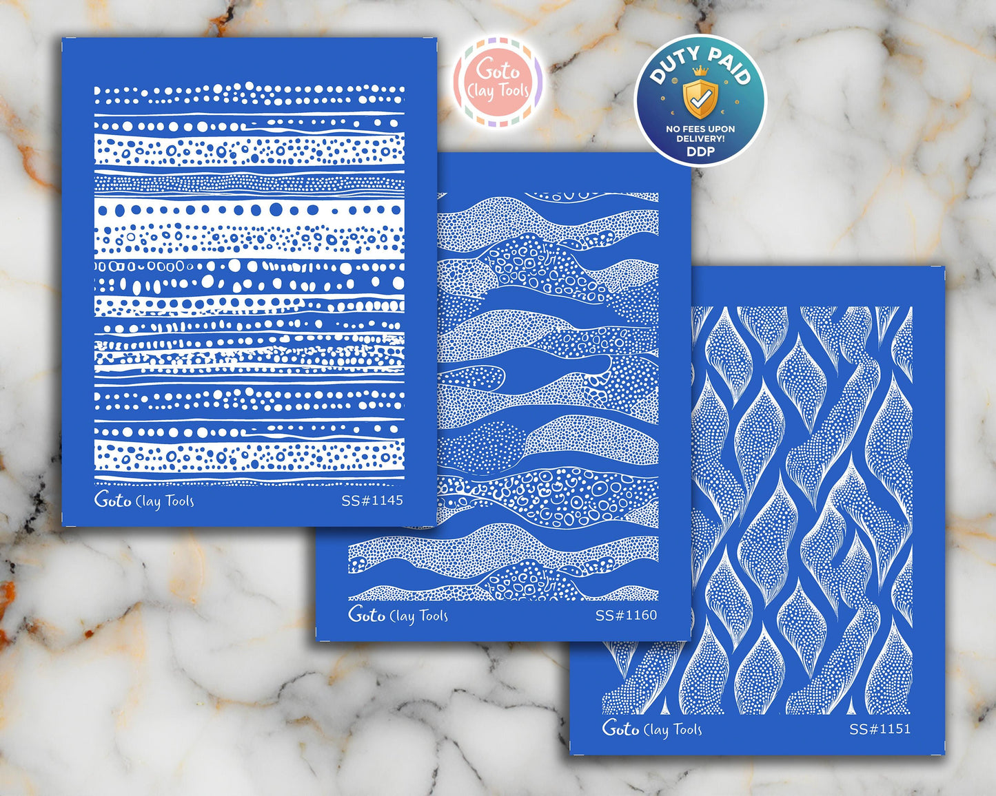 Zentangle Polymer Clay Silkscreen Stencil: 9.5x12.5cm