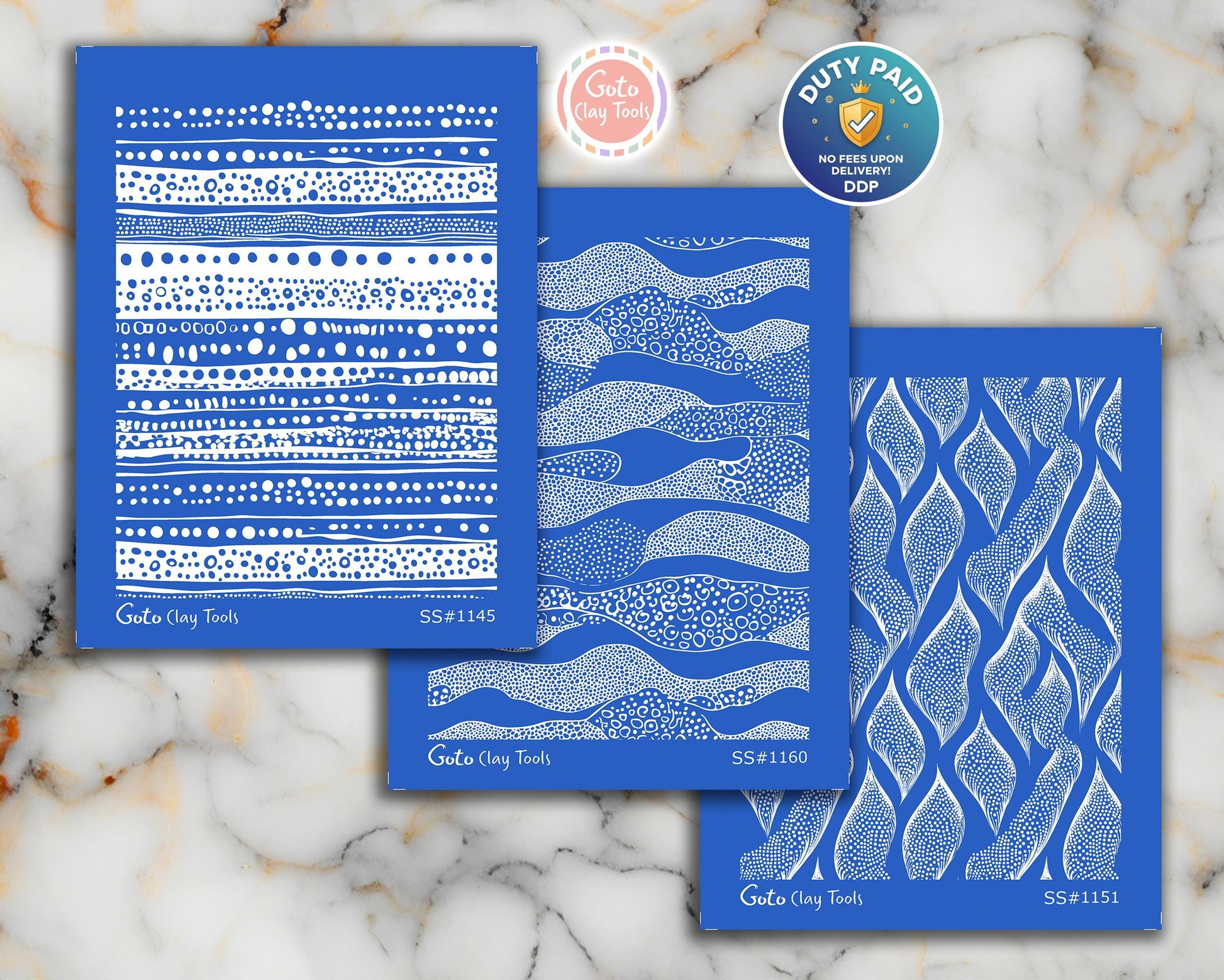 Zentangle Polymer Clay Silkscreen Stencil: 9.5x12.5cm