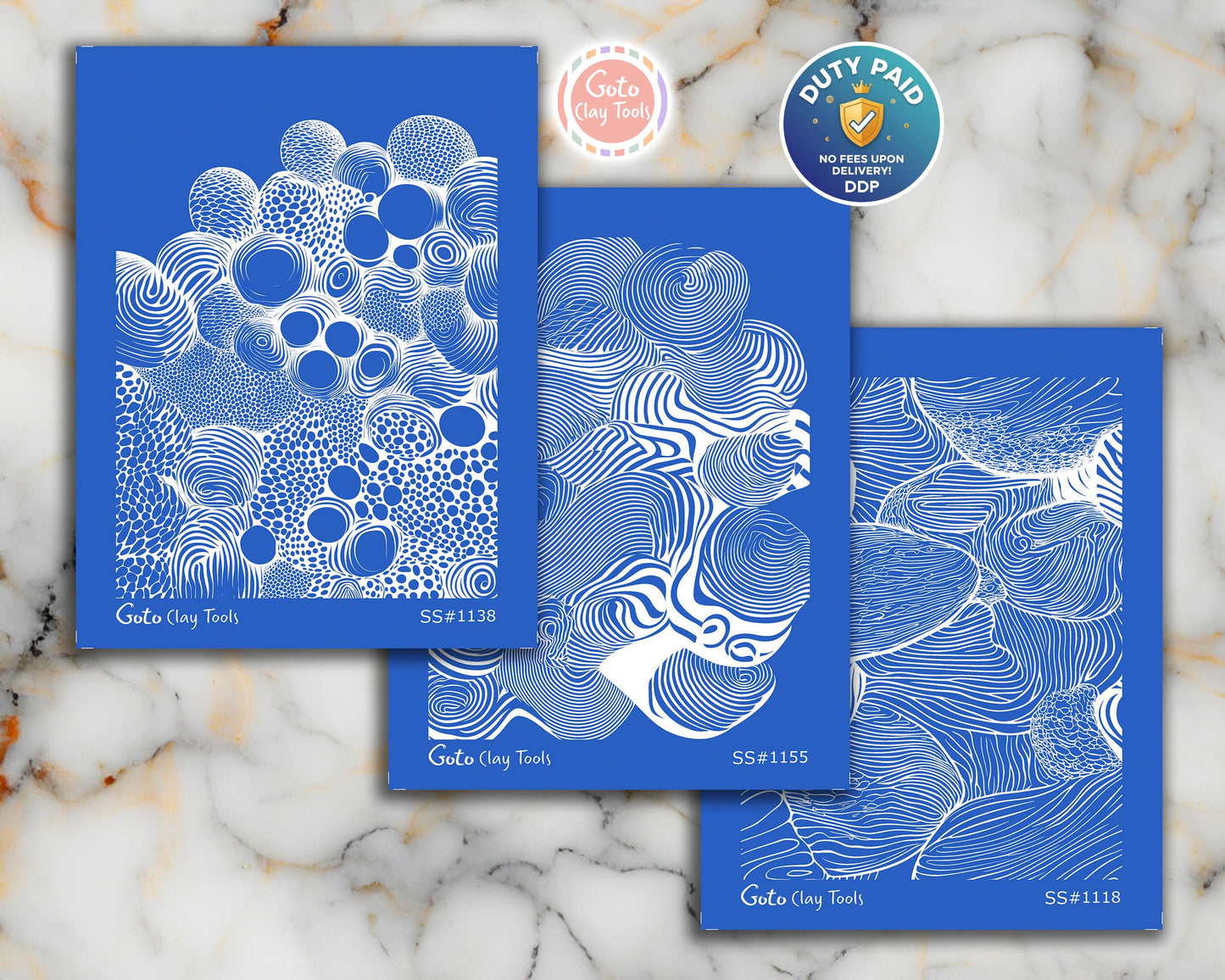 Zentangle Silk screens for Polymer Clay, Clay Stencils, Polymer Clay Silkscreens, Silk screens for Clay, Polymer Clay Silk screens R1SS7