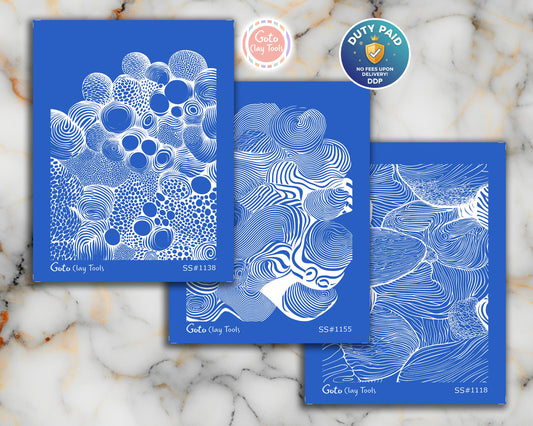 Zentangle Polymer Clay Silkscreen: Clay Stencil for Jewelry Making