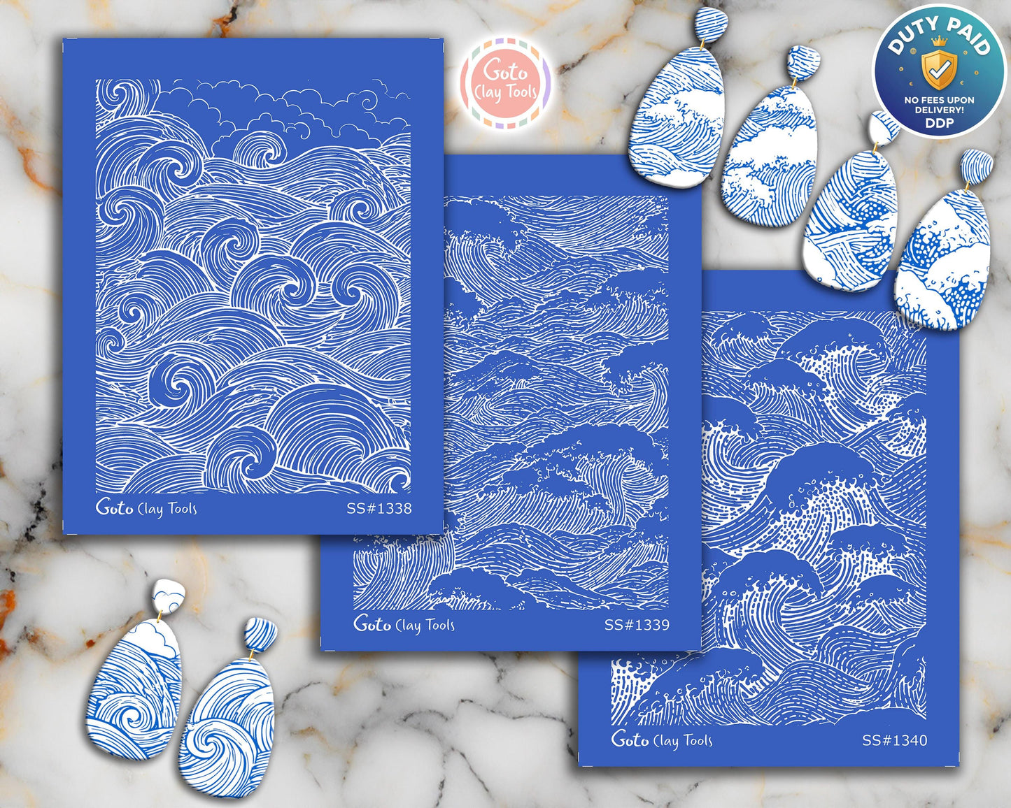 Silkscreen for Polymer Clay Earrings: Stencil SS26-50