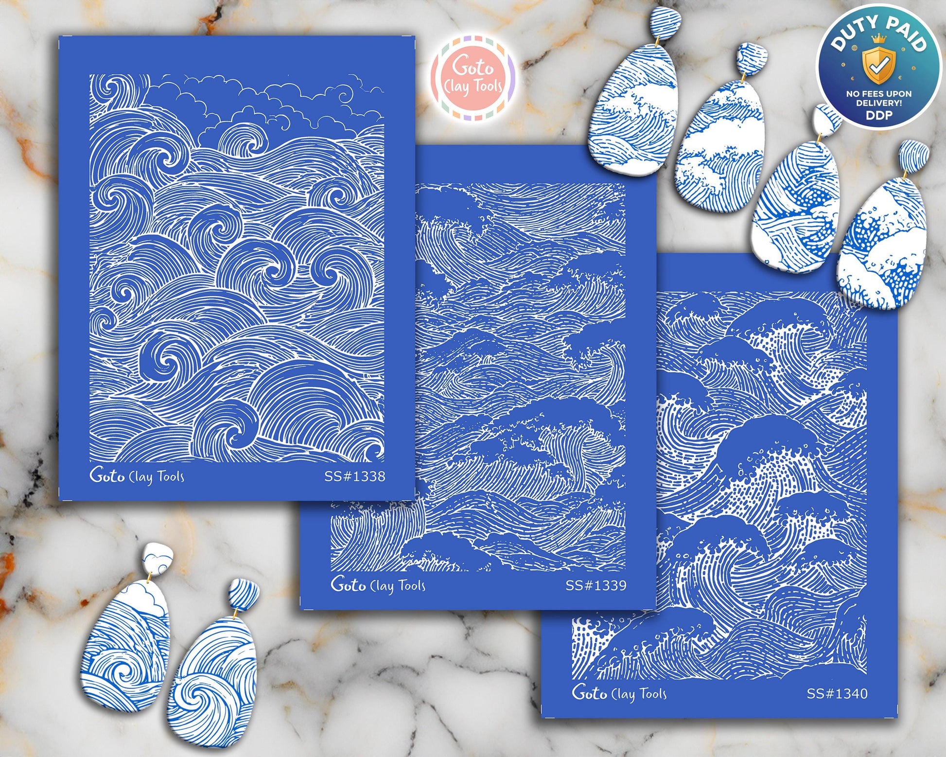 Silkscreen for Polymer Clay Earrings: Stencil SS26-50