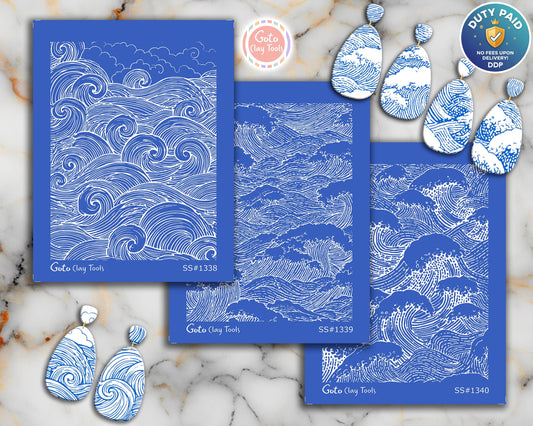 Silkscreen for Polymer Clay Earrings: Stencil SS26-50