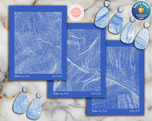 Silkscreen for Polymer Clay Earrings: Stencil SS26-49