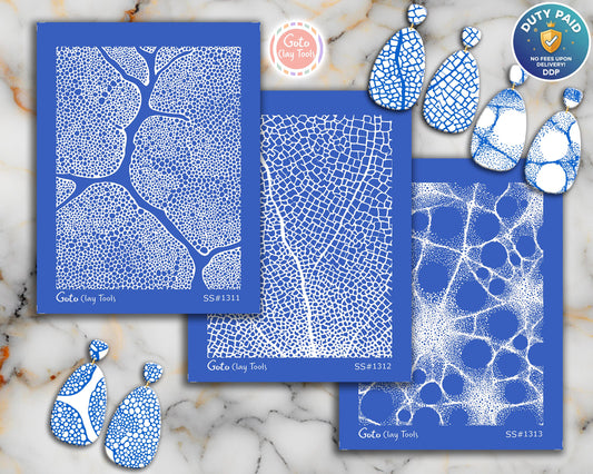 Silkscreen for Polymer Clay Earrings: Stencil SS26-41