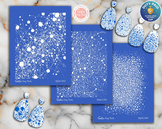Silkscreen for Polymer Clay Earrings: Stencil SS26-38