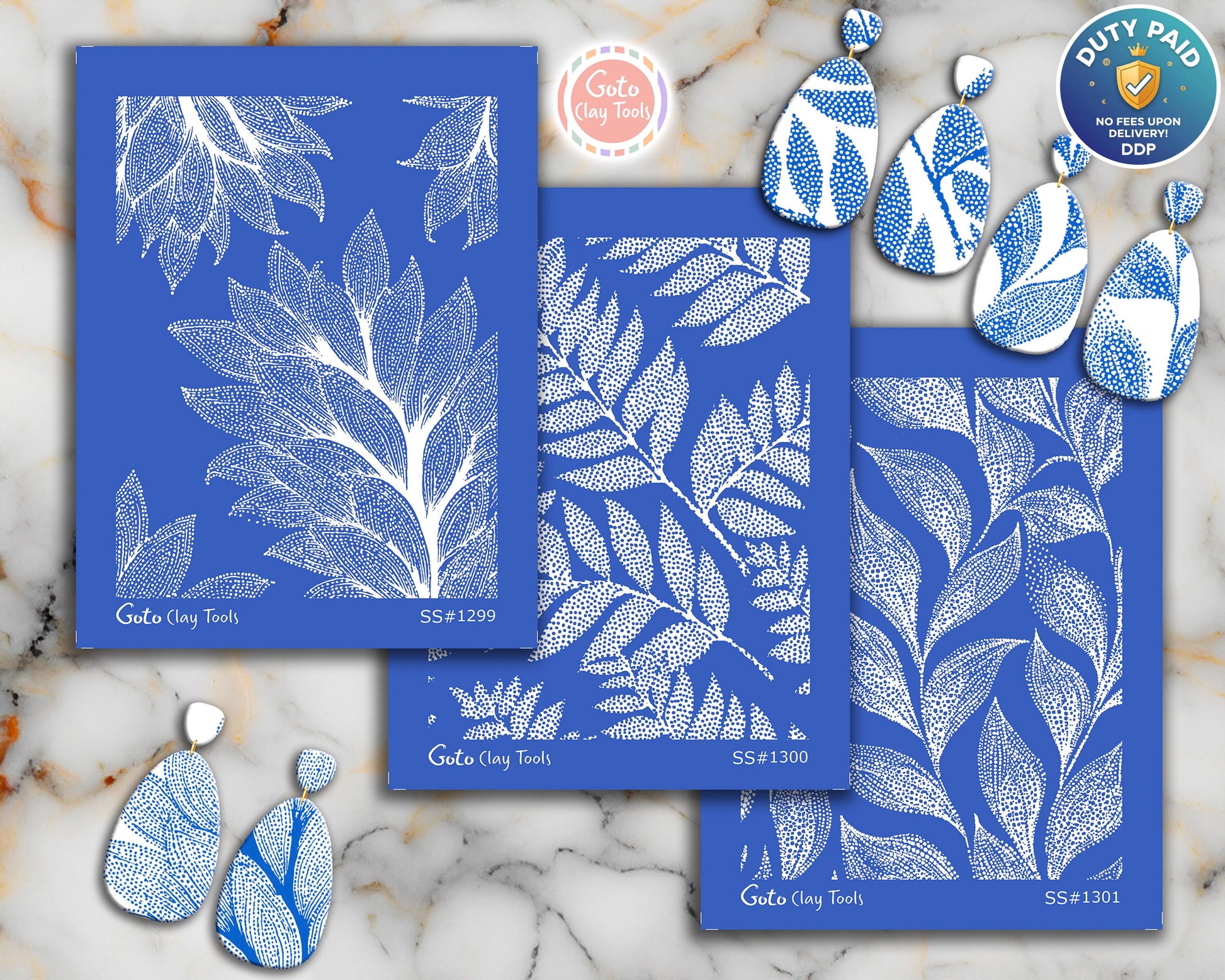 Silkscreen for Polymer Clay Earrings: Stencil SS26-37