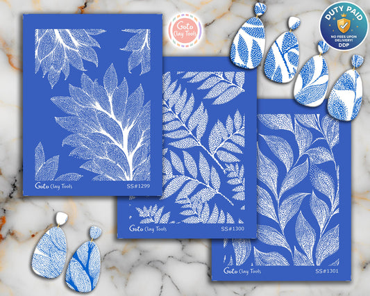 Silkscreen for Polymer Clay Earrings: Stencil SS26-37