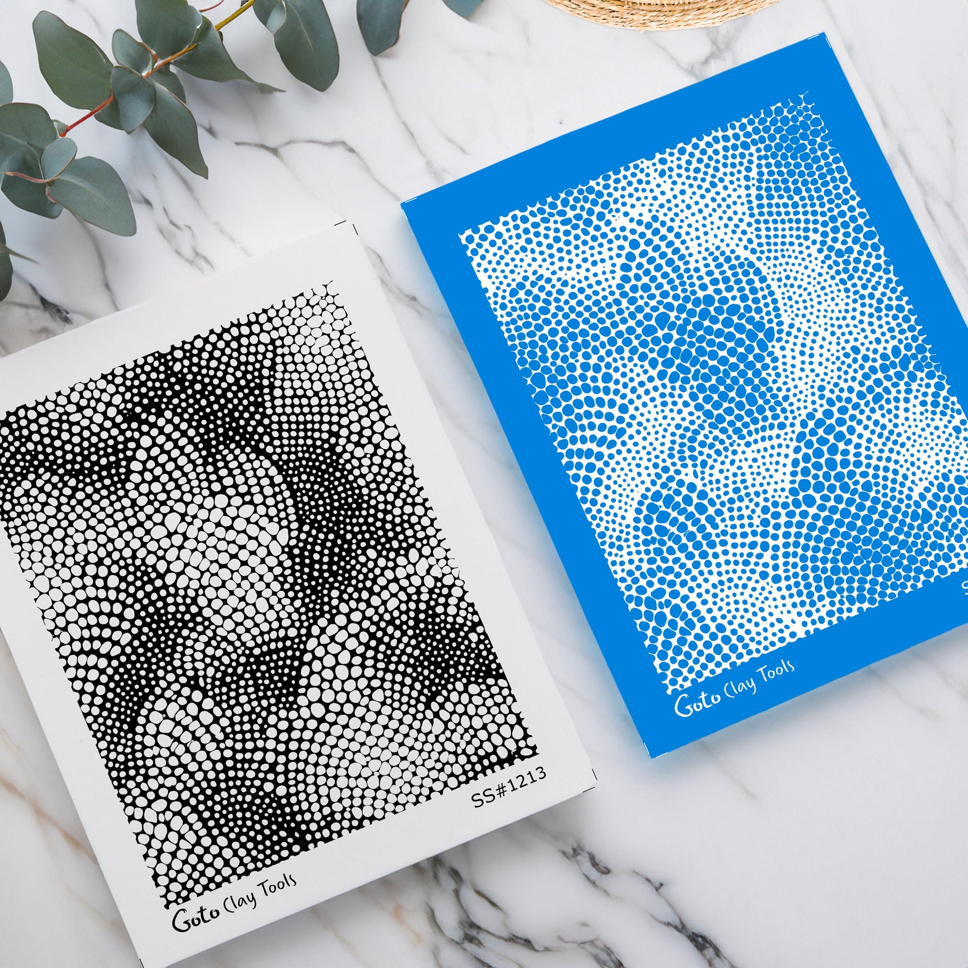 Organic Stipple & Topographic Flow Silkscreen for Polymer Clay | Abstract Dot Texture Print Screen 9.5×12.5 cm #SS26-8