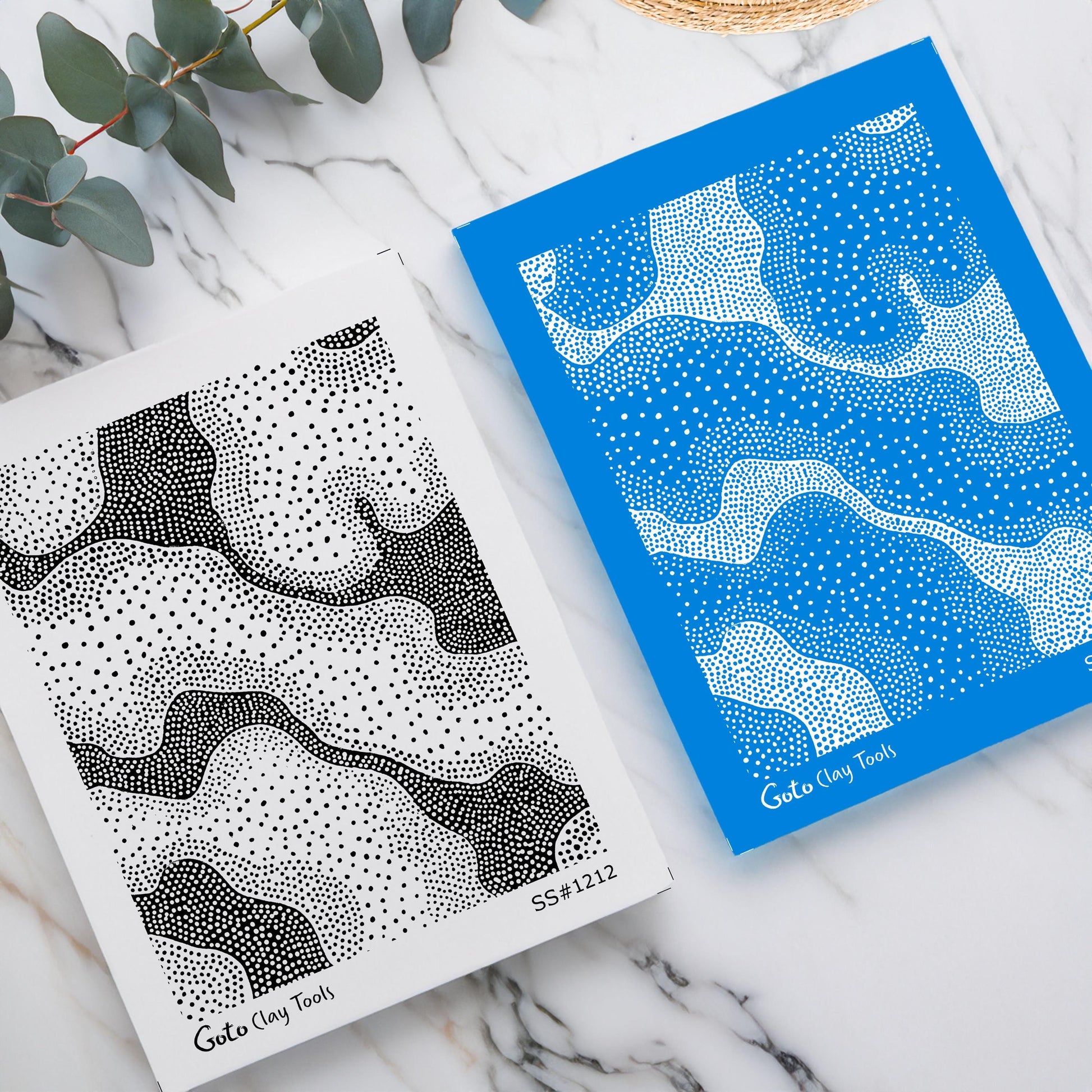 Organic Stipple & Topographic Flow Silkscreen for Polymer Clay | Abstract Dot Texture Print Screen 9.5×12.5 cm #SS26-8