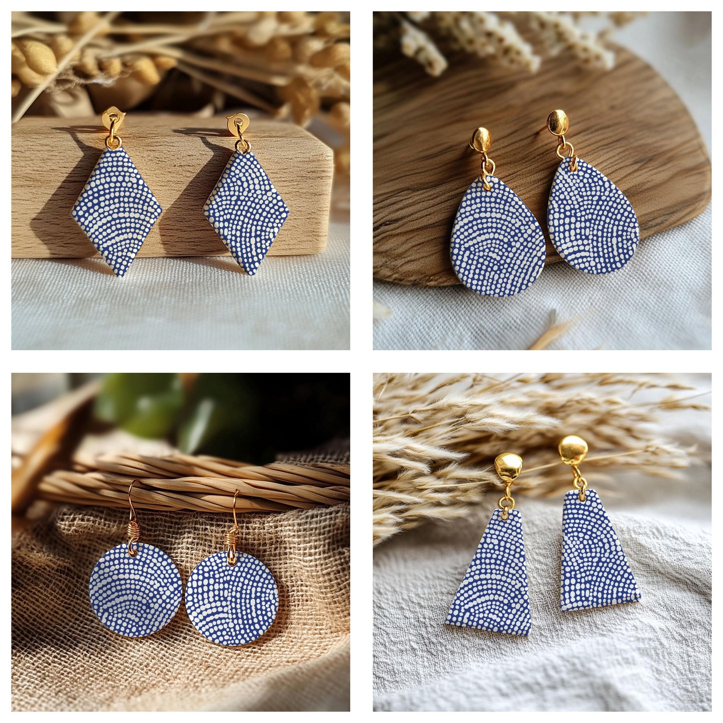 Organic Concentric Dot & Mosaic Silkscreen for Polymer Clay | Abstract Cellular Texture Print Screen 9.5×12.5 cm #SS26-10