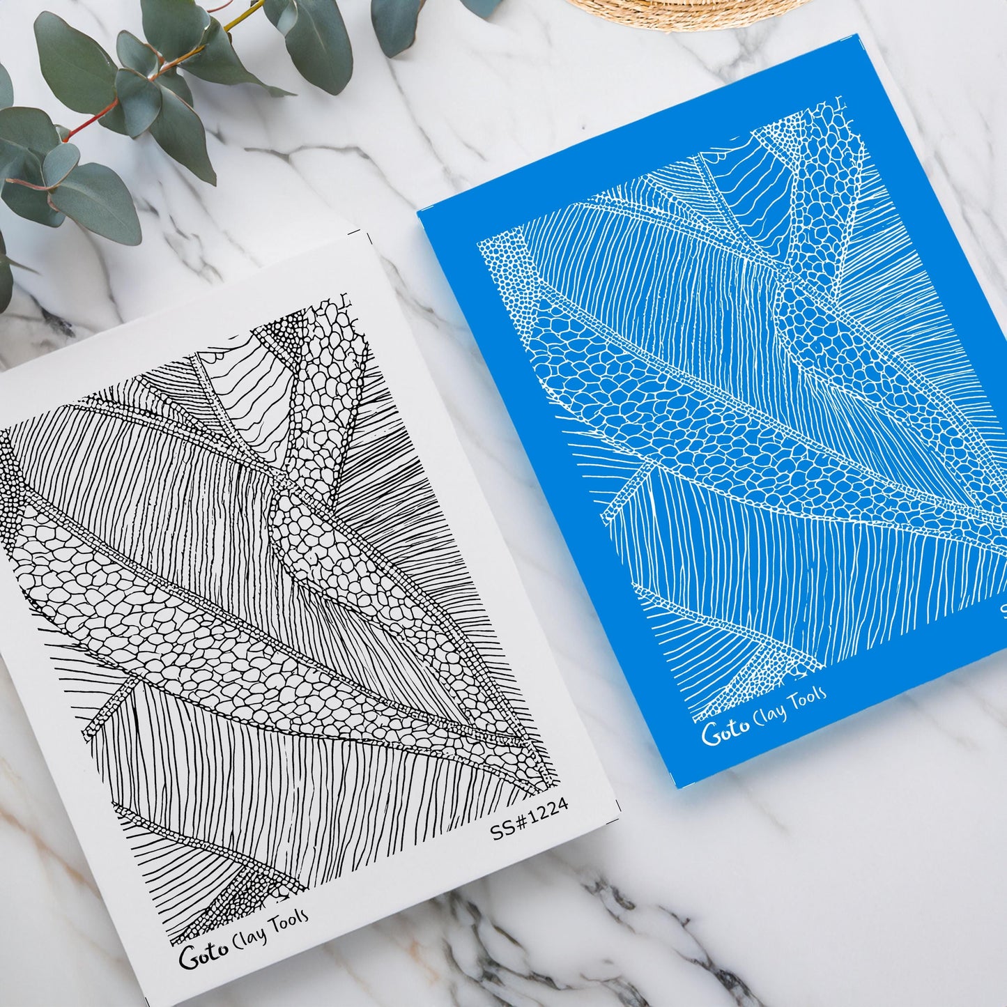 Organic Flowing Line & Layered Texture Silkscreen for Polymer Clay | Abstract Wood Grain Style Print 9.5×12.5 cm #SS26-12