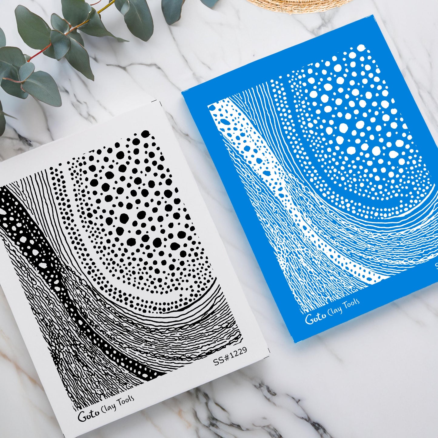 Organic Wave & Flowing Line Silkscreen for Polymer Clay | Abstract Landscape Dot Texture Print Screen 9.5×12.5 cm #SS26-13