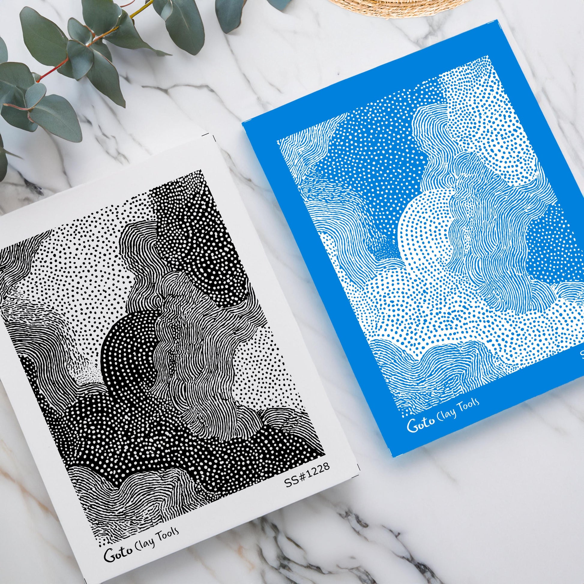 Organic Wave & Flowing Line Silkscreen for Polymer Clay | Abstract Landscape Dot Texture Print Screen 9.5×12.5 cm #SS26-13