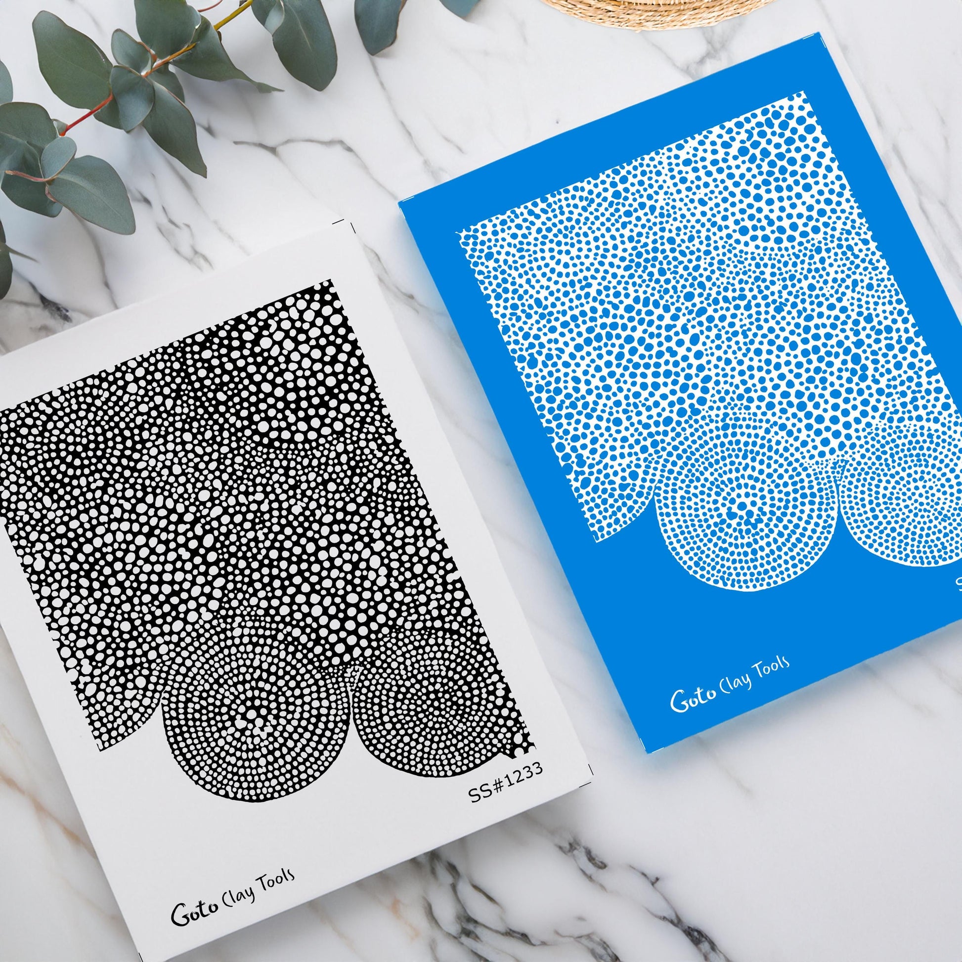 Organic Dot Cluster & Cellular Bubble Silkscreen for Polymer Clay | Abstract Stipple Texture Print Screen 9.5×12.5 cm #SS26-15
