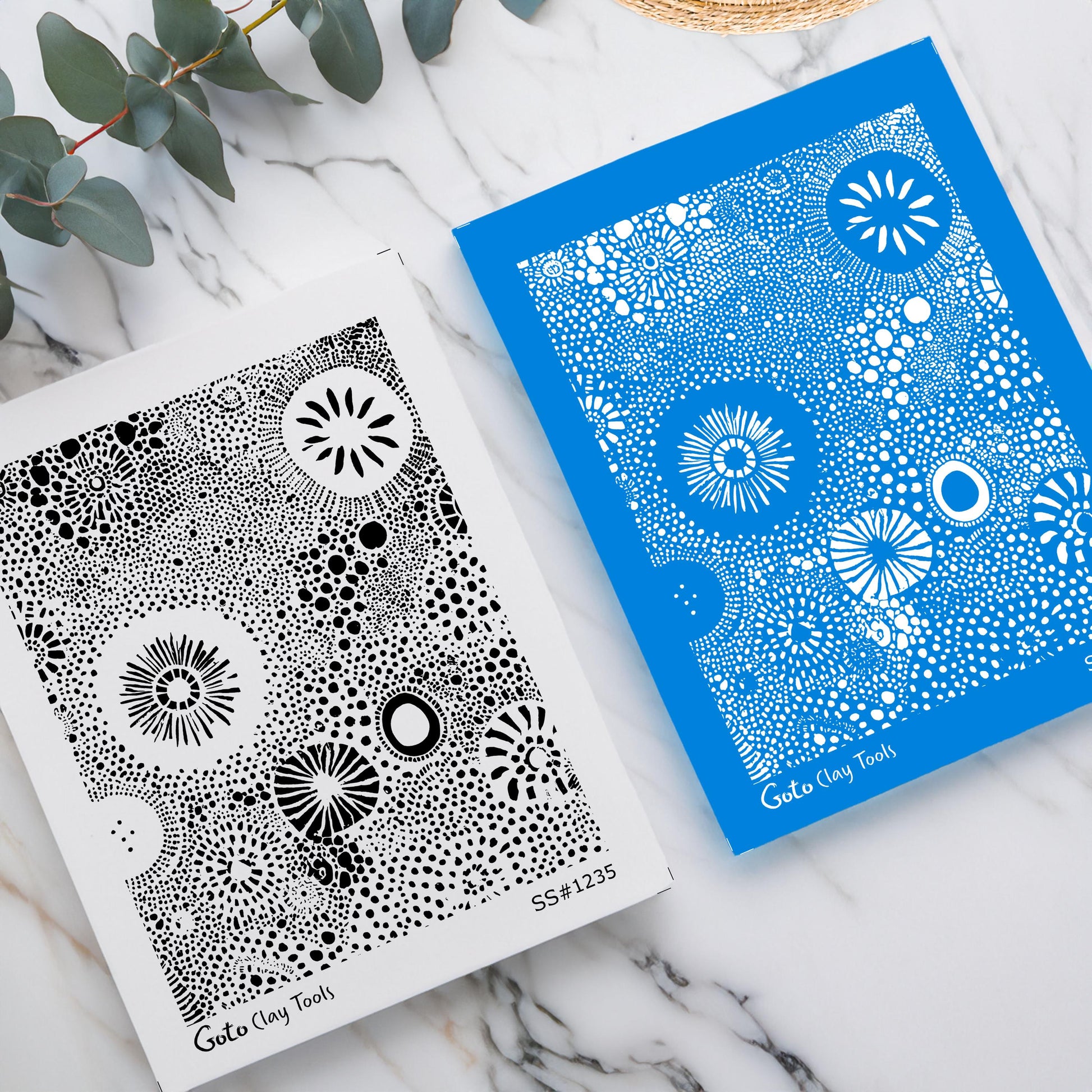 Organic Dot Cluster & Cellular Bubble Silkscreen for Polymer Clay | Abstract Stipple Texture Print Screen 9.5×12.5 cm #SS26-15