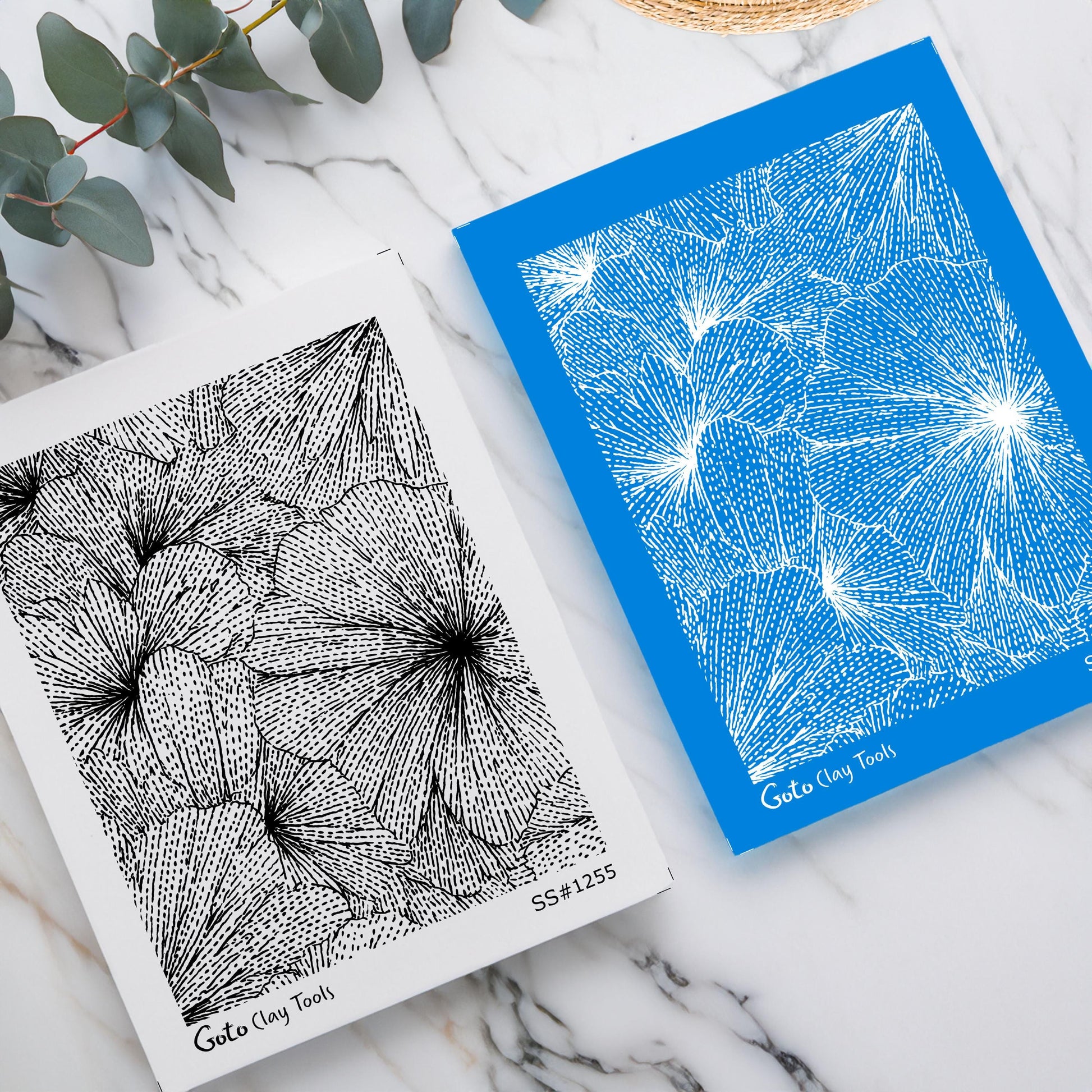 Abstract Floral Burst & Line Texture Silkscreen for Polymer Clay | Organic Petal Pattern | 9.5×12.5 cm #SS26-22