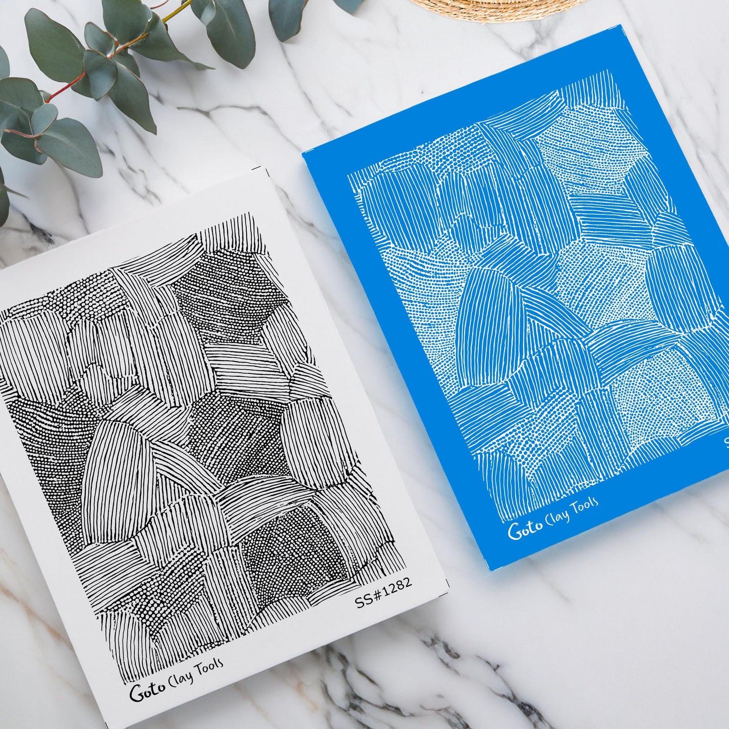 Geometric Line Patchwork Silkscreen Set for Polymer Clay | Hand-Drawn Abstract Texture Pattern | 9.5x12.5 cm Printable #SS26-31