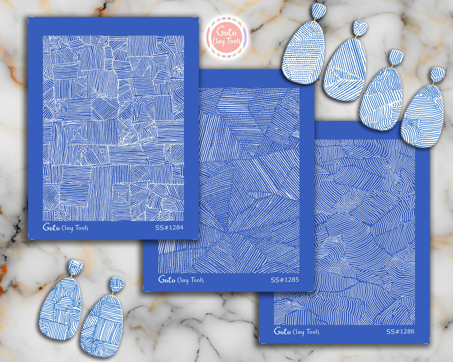 Silkscreen for Polymer Clay Earrings: Stencil SS26-32