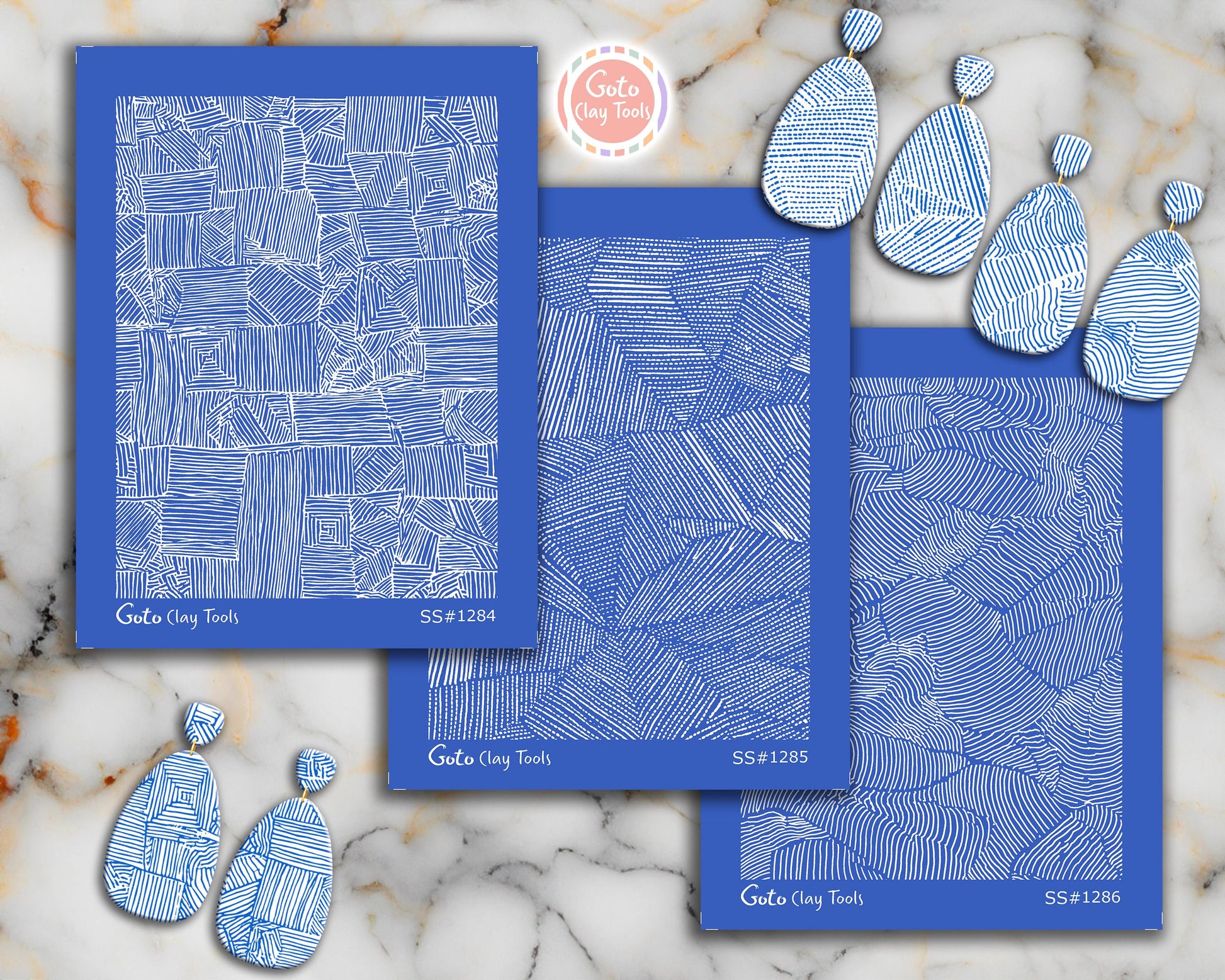 Silkscreen for Polymer Clay Earrings: Stencil SS26-32