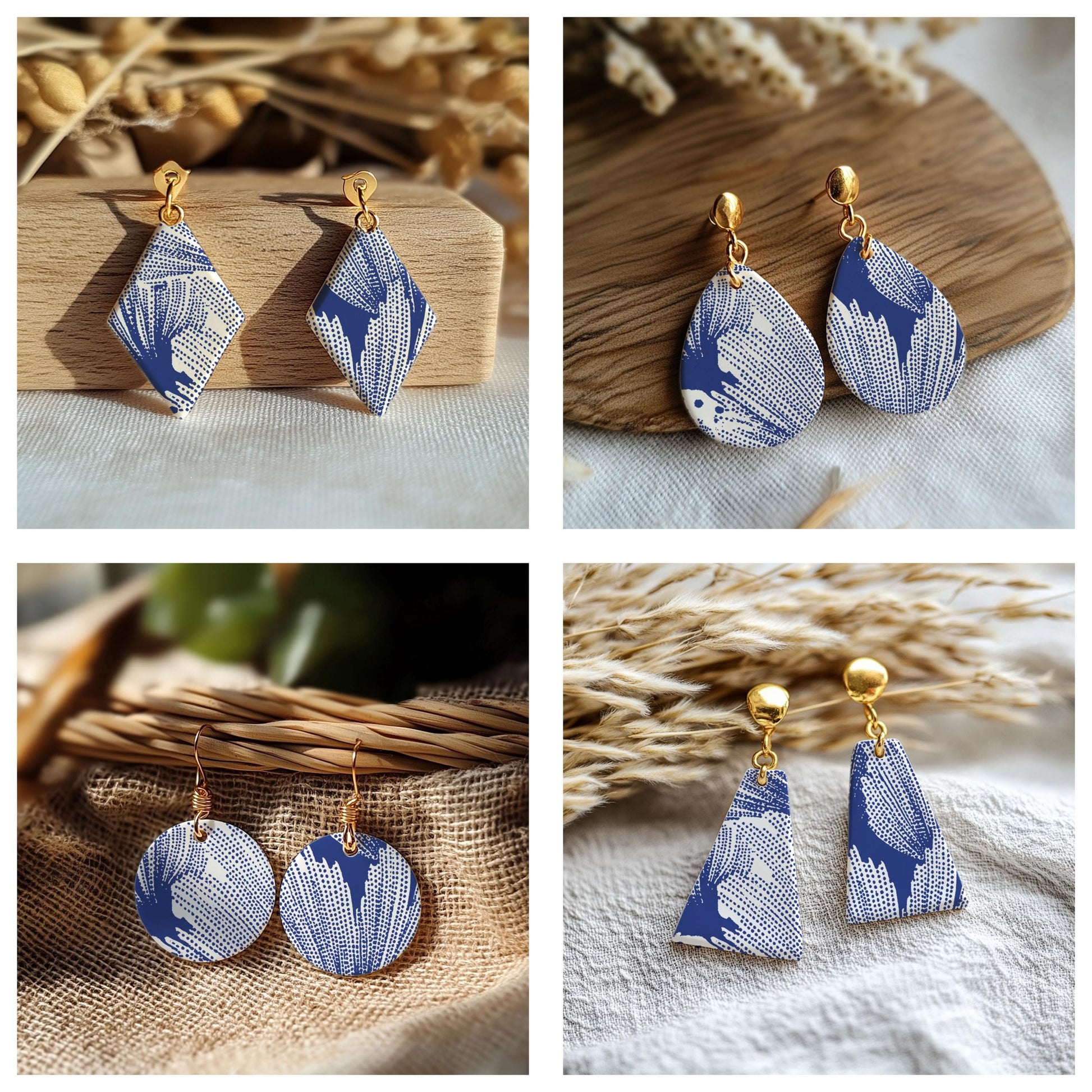 Silkscreen for Polymer Clay Earrings: Stencil SS26-33