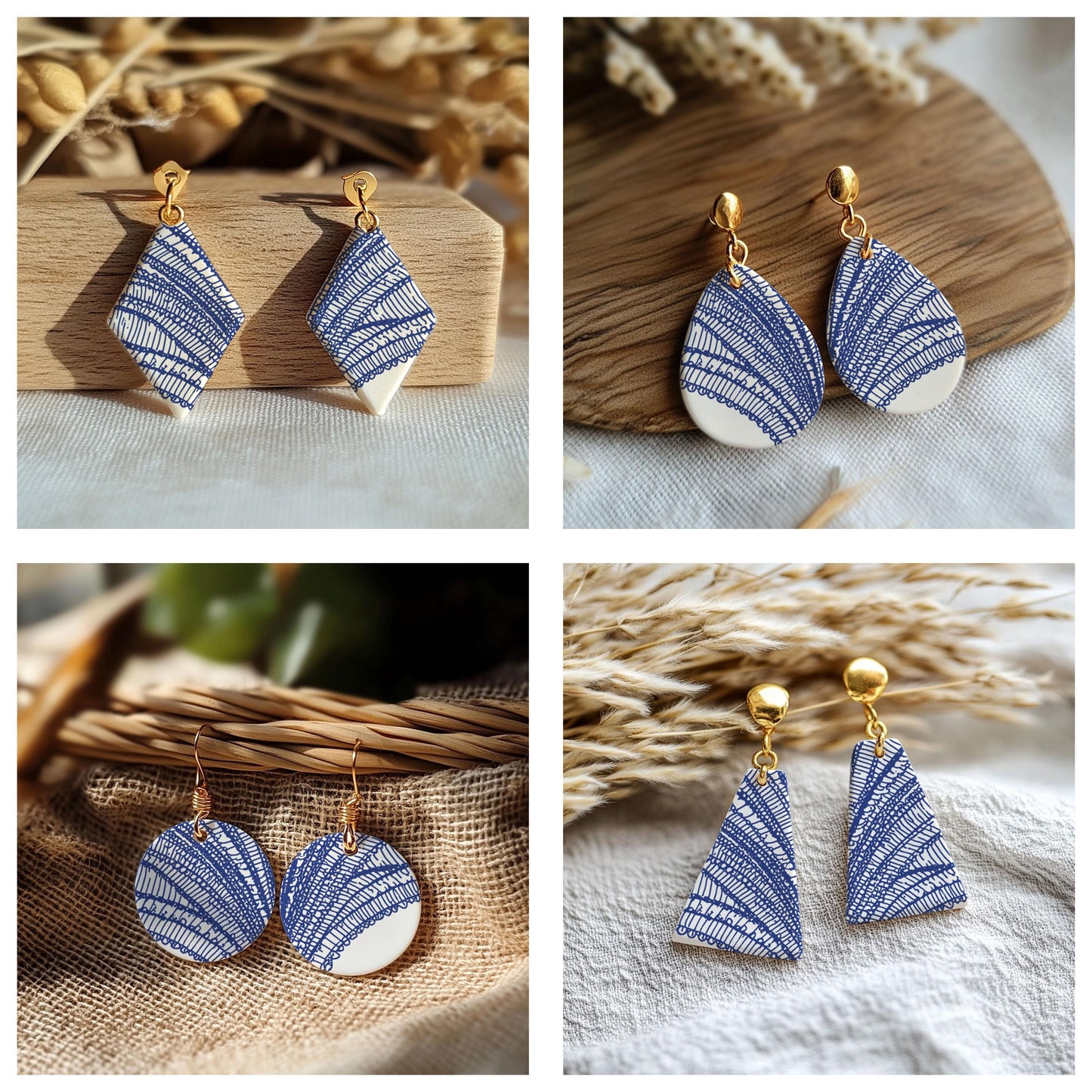 Silkscreen for Polymer Clay Earrings: Stencil SS26-34