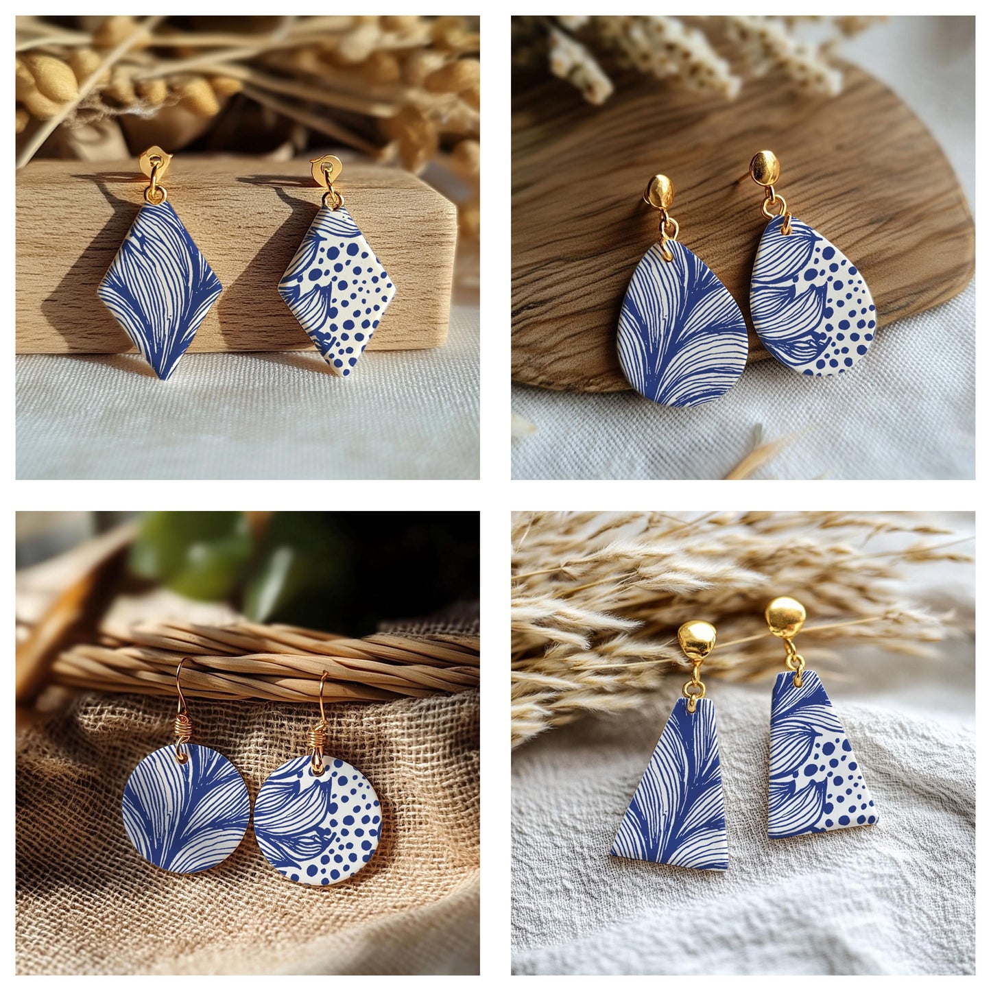 Silkscreen for Polymer Clay Earrings: Stencil SS26-35