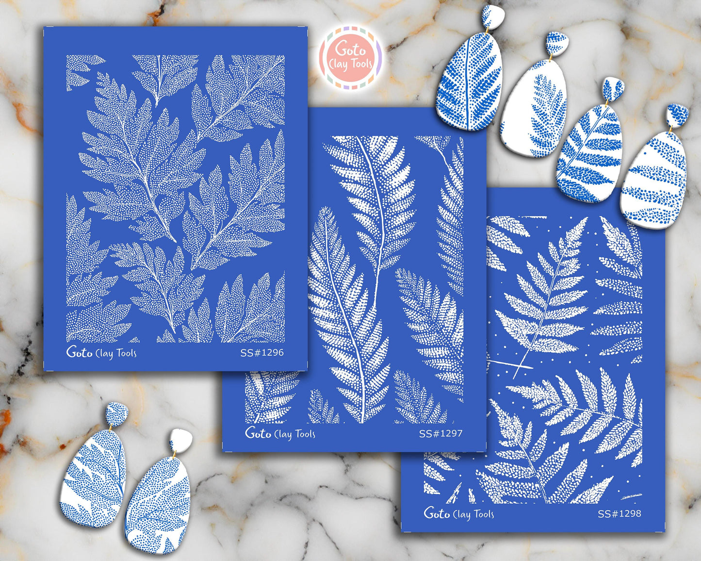 Silkscreen for Polymer Clay Earrings: Stencil SS26-36