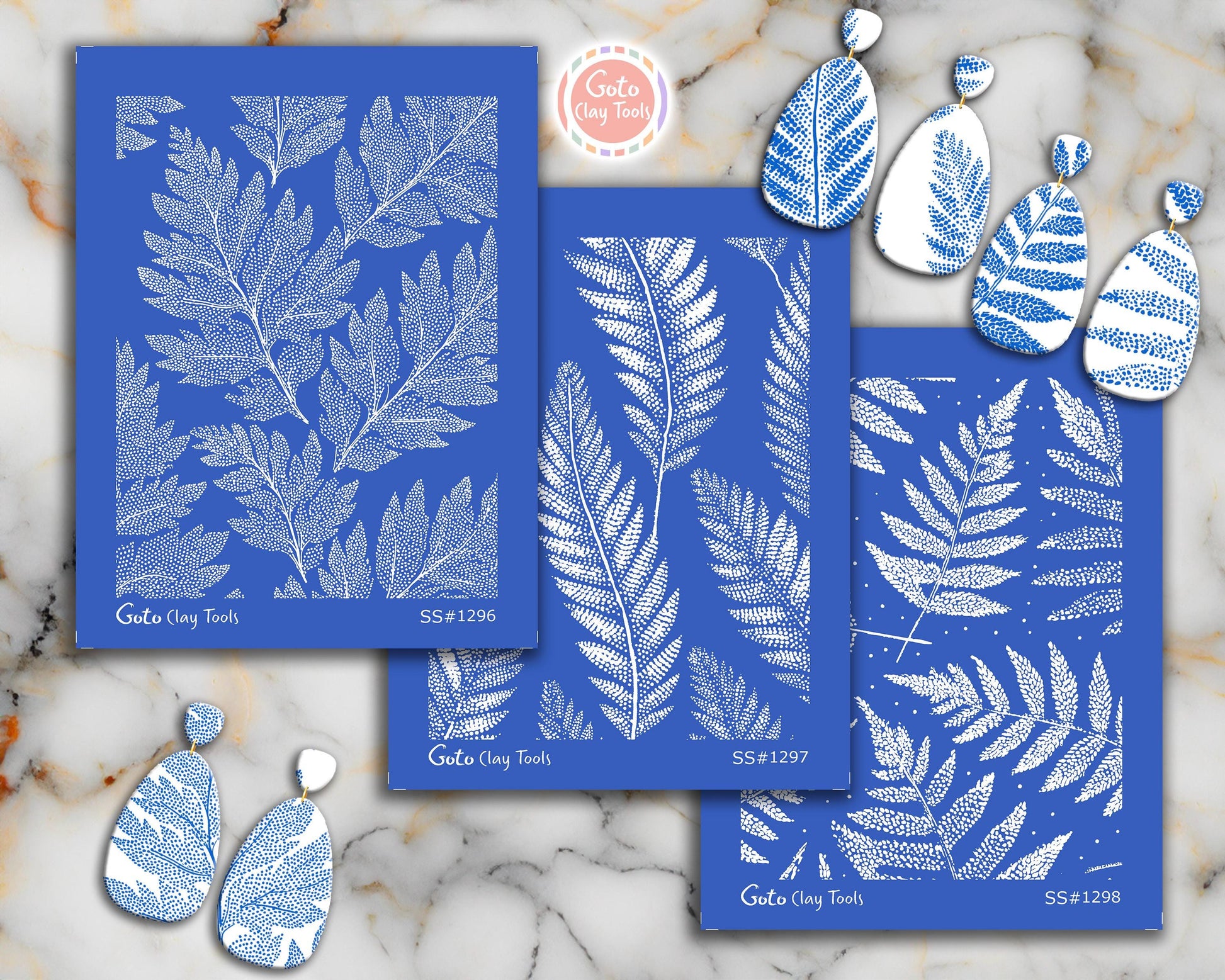 Silkscreen for Polymer Clay Earrings: Stencil SS26-36