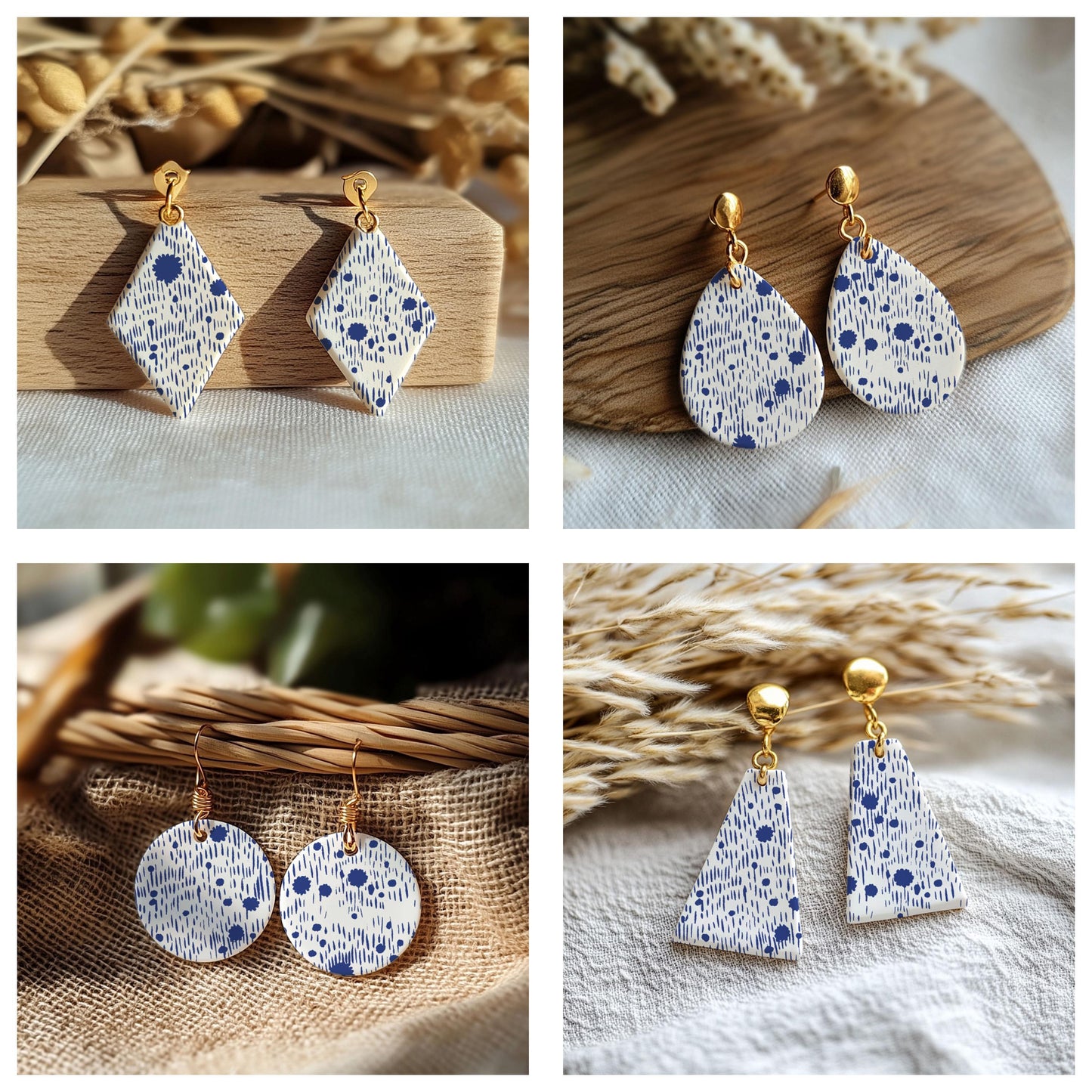 Silkscreen for Polymer Clay Earrings: Stencil SS26-39
