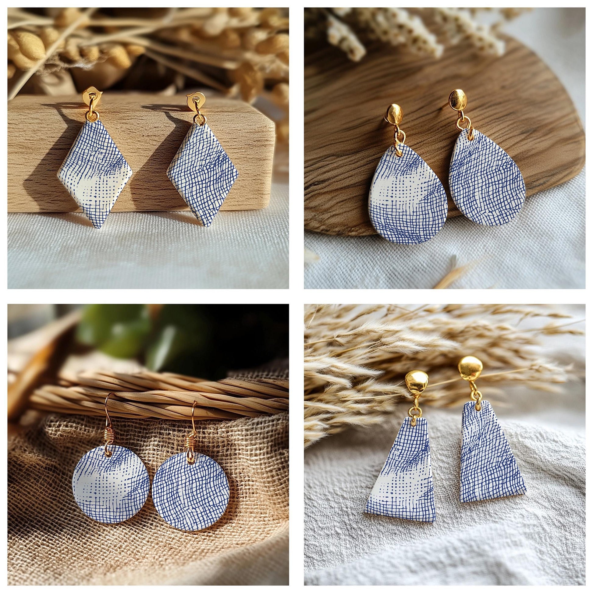Silkscreen for Polymer Clay Earrings: Stencil SS26-48