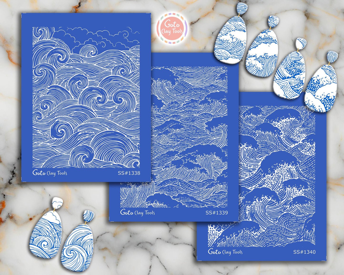Silkscreen for Polymer Clay Earrings: Stencil SS26-50