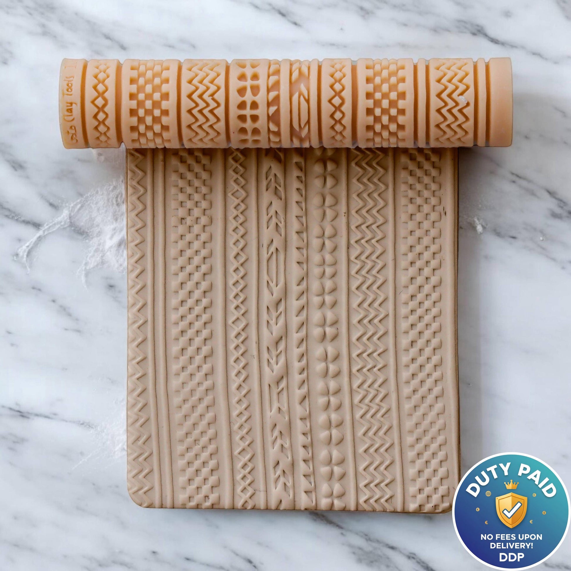 Tribal Stripes Texture Roller, Polymer Clay Texture Roller, Clay Texture Roller, Polymer Clay Roller, Texture Roller for Earring making #131