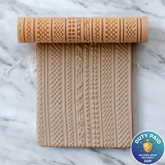 Tribal Stripes Texture Roller, Polymer Clay Texture Roller, Clay Texture Roller, Polymer Clay Roller, Texture Roller for Earring making #131