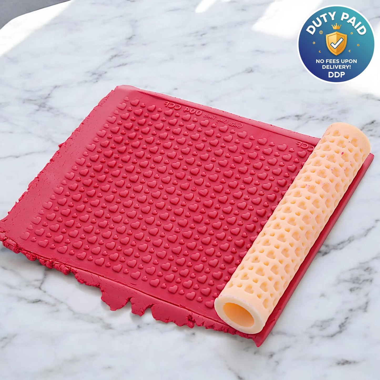 Heart Texture Roller: Polymer Clay Detailing Tool #CCF4