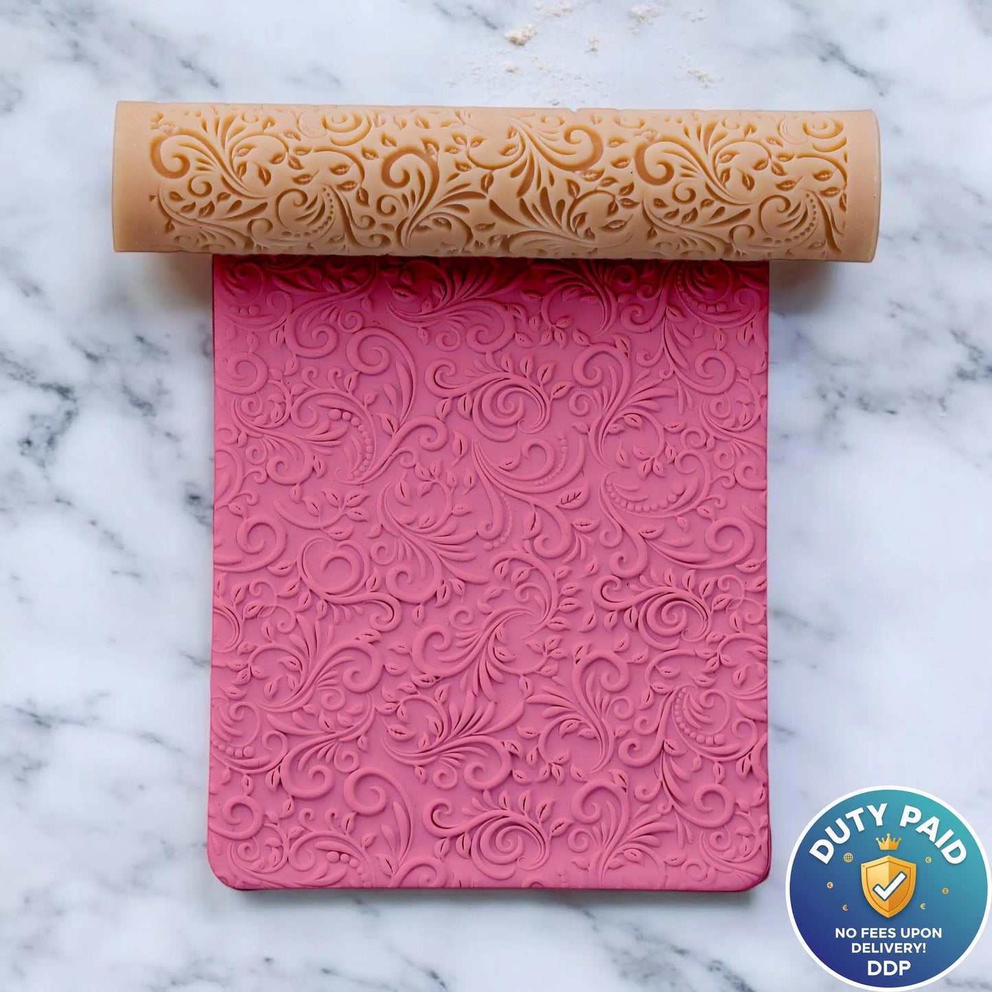 Ornamental Texture Roller, Polymer Clay Texture Roller, Clay Texture Roller, Polymer Clay Roller, Texture Roller for Earring making #129