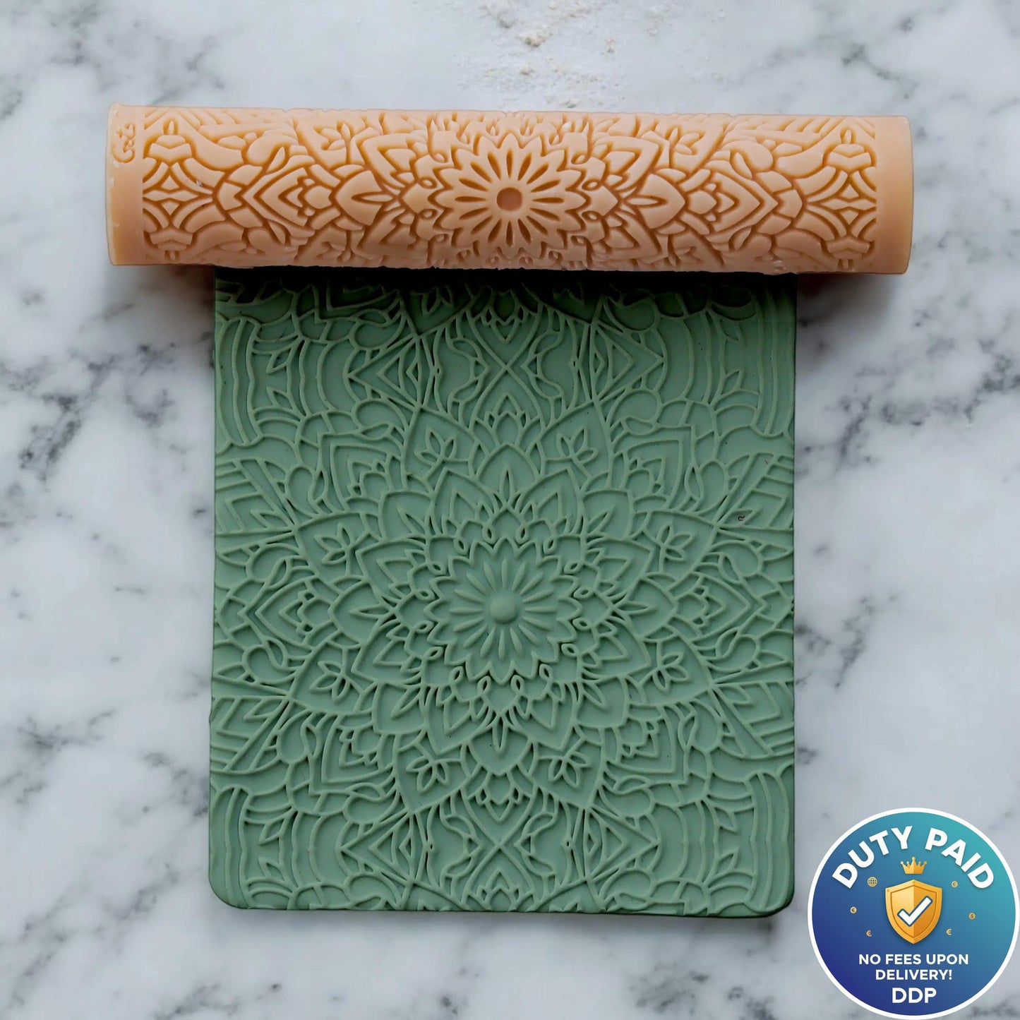 Mandala Texture Roller, Polymer Clay Texture Roller, Clay Texture Roller, Polymer Clay Roller, Texture Roller for Earring making #128