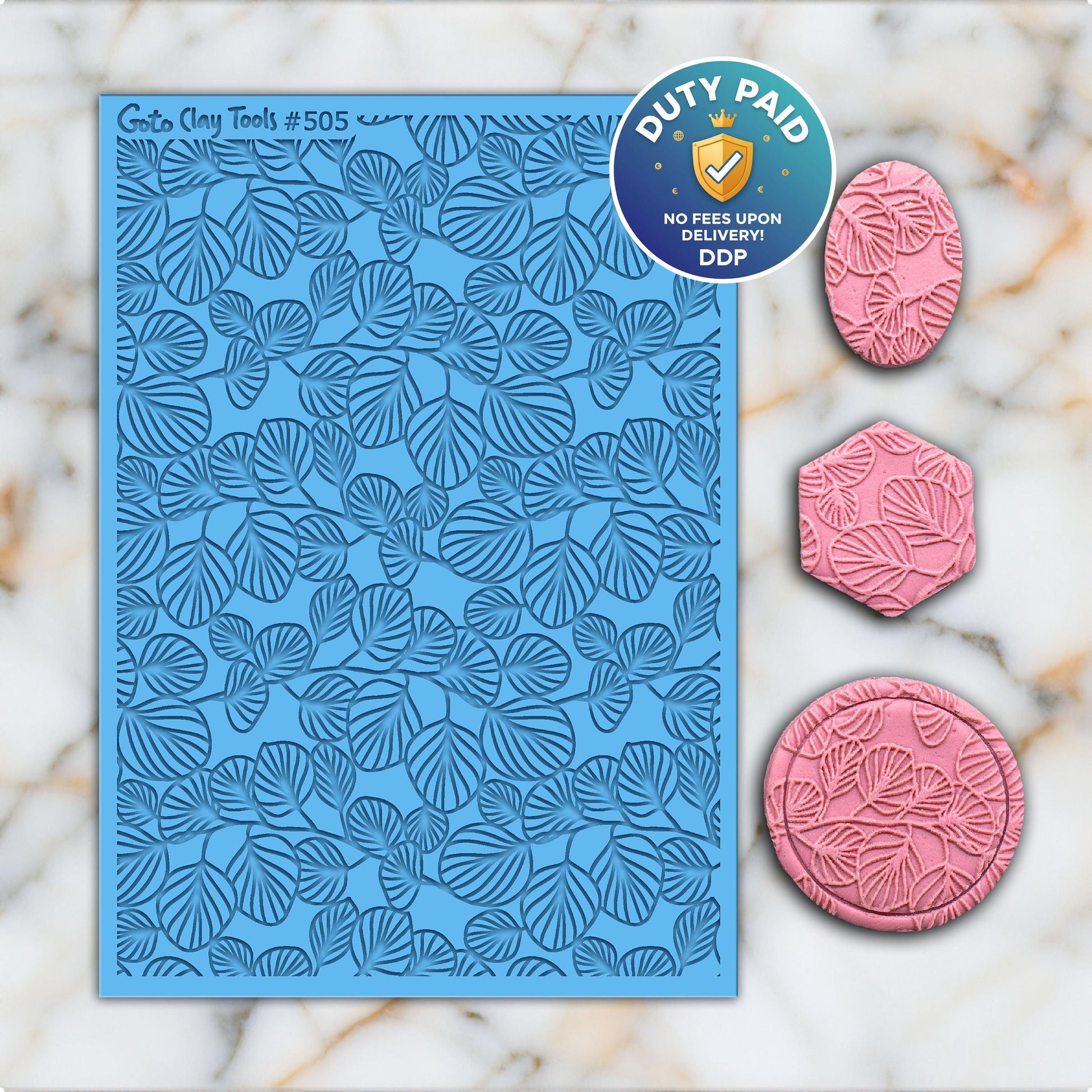 Eucalyptus Rubber Texture Mat for Polymer Clay Jewelry (#505)