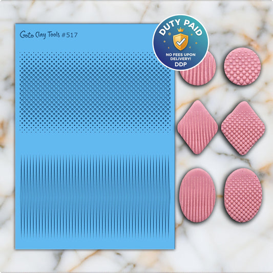 Polymer Clay Texture Mat: Gradient Dots, Rubber Tile (#517)