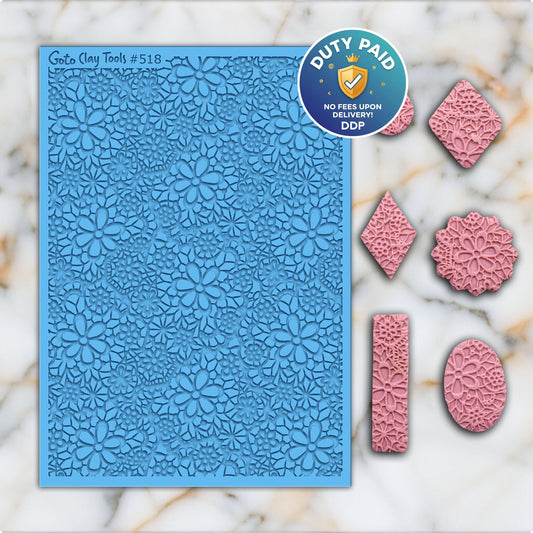Crochet texture mat for polymer clay, Polymer Clay Rubber Texture mat, Texture Tile mats, Fimo, Sculpey, Cernit #518