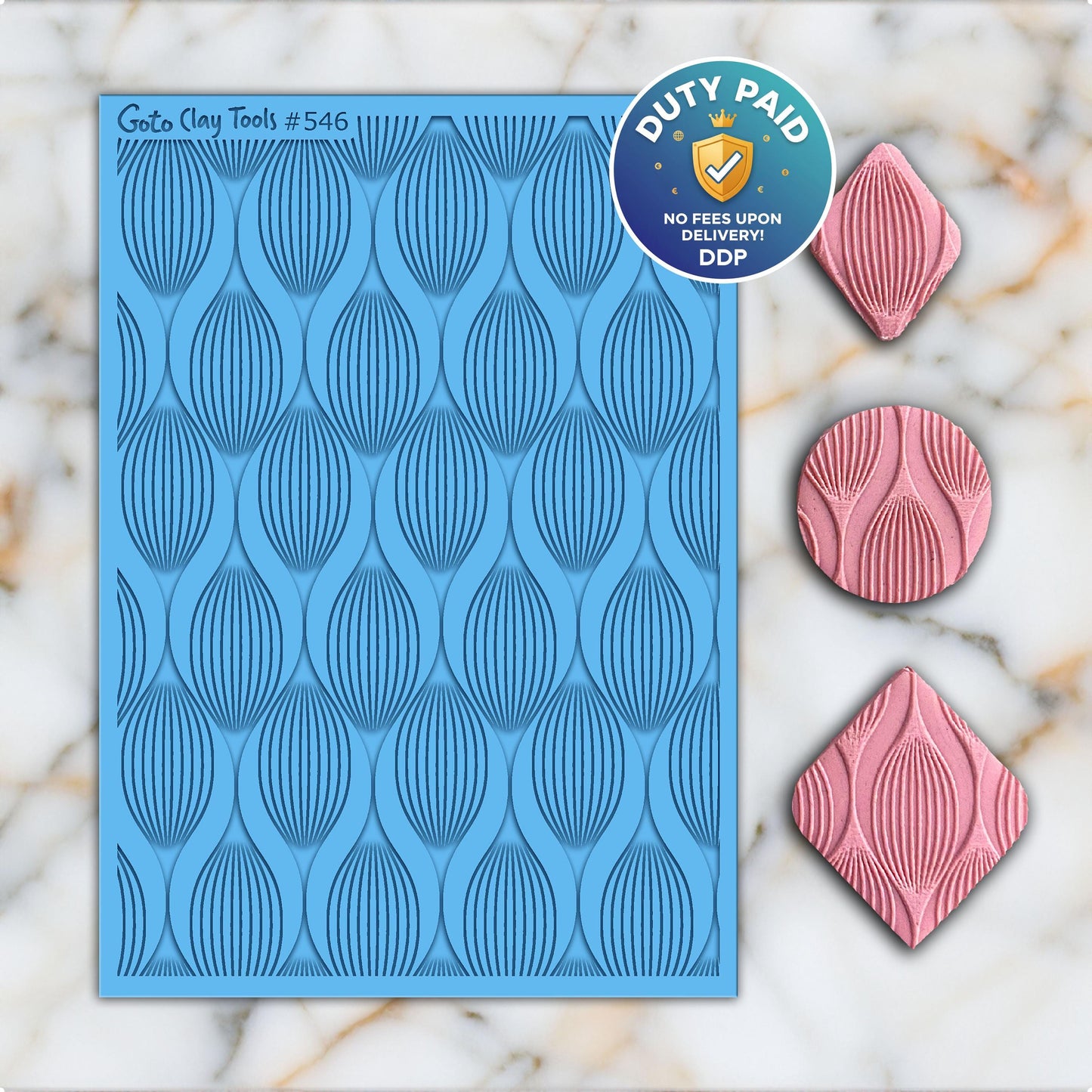 Deco Leaf Rubber Texture Mat for Polymer Clay (#546)