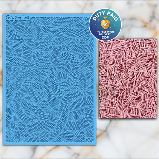 Snake Skin Rubber Texture Mat for Polymer Clay (74mm X 105 mm) (#547)