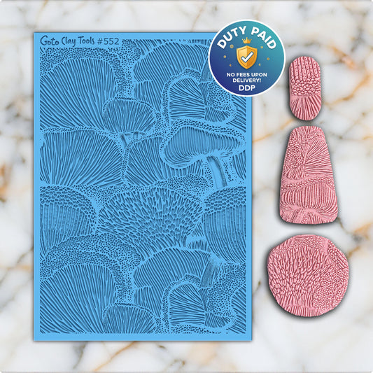 Mushroom Rubber Texture Mat for Polymer Clay Jewelry (#552)