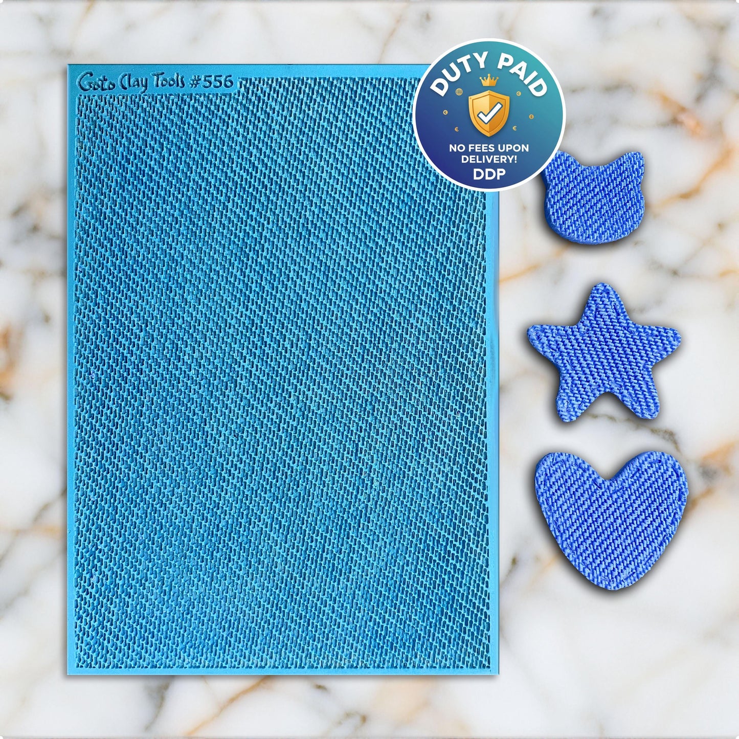 Jeans Texture Rubber Mat for Polymer Clay Jewelry (#556)
