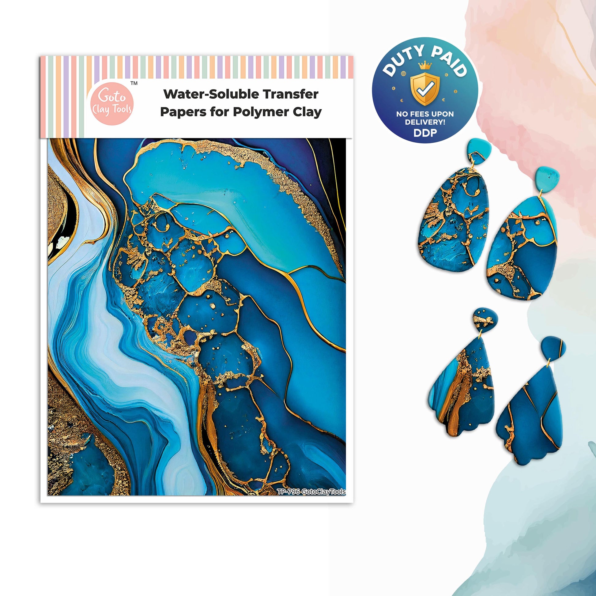 Blue Marble Polymer Clay Transfer Paper: Water Soluble (4x5.5 inch) #796
