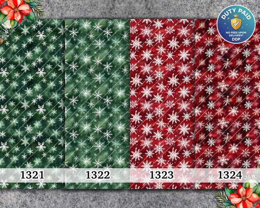 Christmas Snowflake Transfer Paper for Polymer Clay (4x5.5 inches)