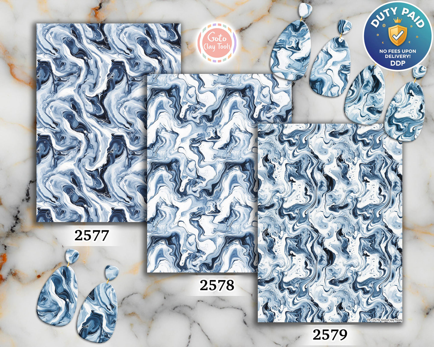 Blue Marble Polymer Clay Transfer Paper: Water Soluble Sheets